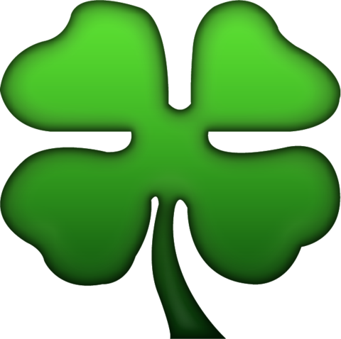 Download Four Leaf Clover Emoji Png - Four Leaf Emoji Png (480x478), Png Download