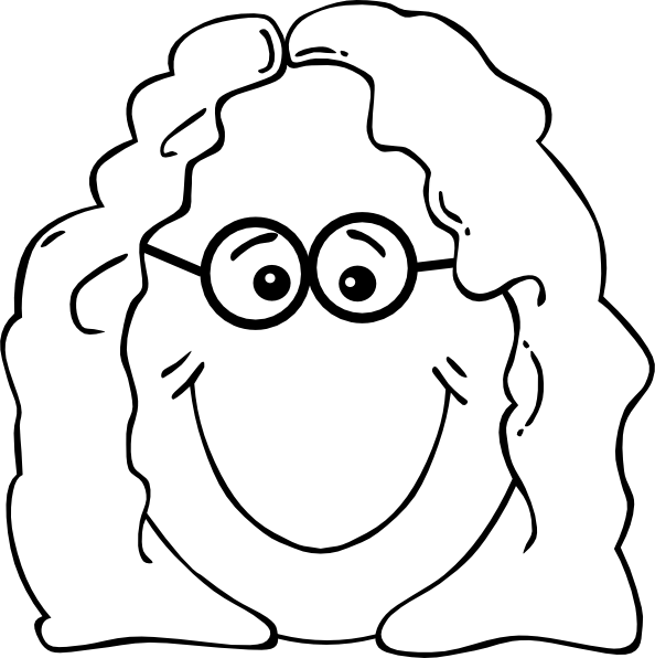Free Content Royalty-free Clip Art - Girl Face Outline (594x596), Png Download