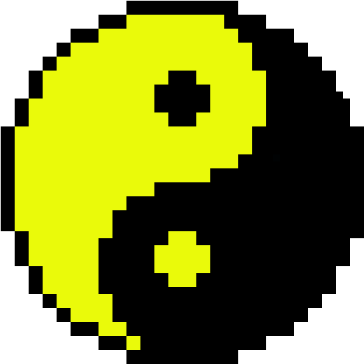 Yin Yang - Pixel Yin Yang (770x690), Png Download