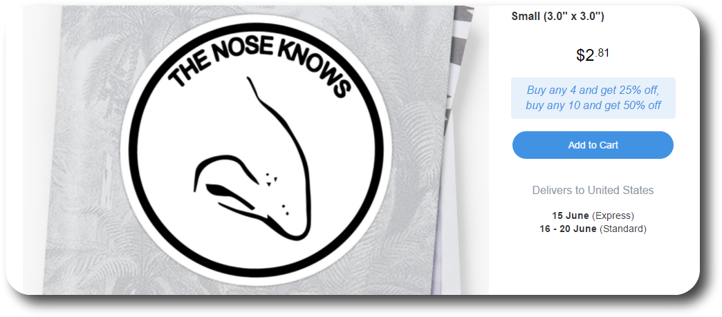 Racist Redbubble 5 “ - Nose Knows Meme (1052x467), Png Download