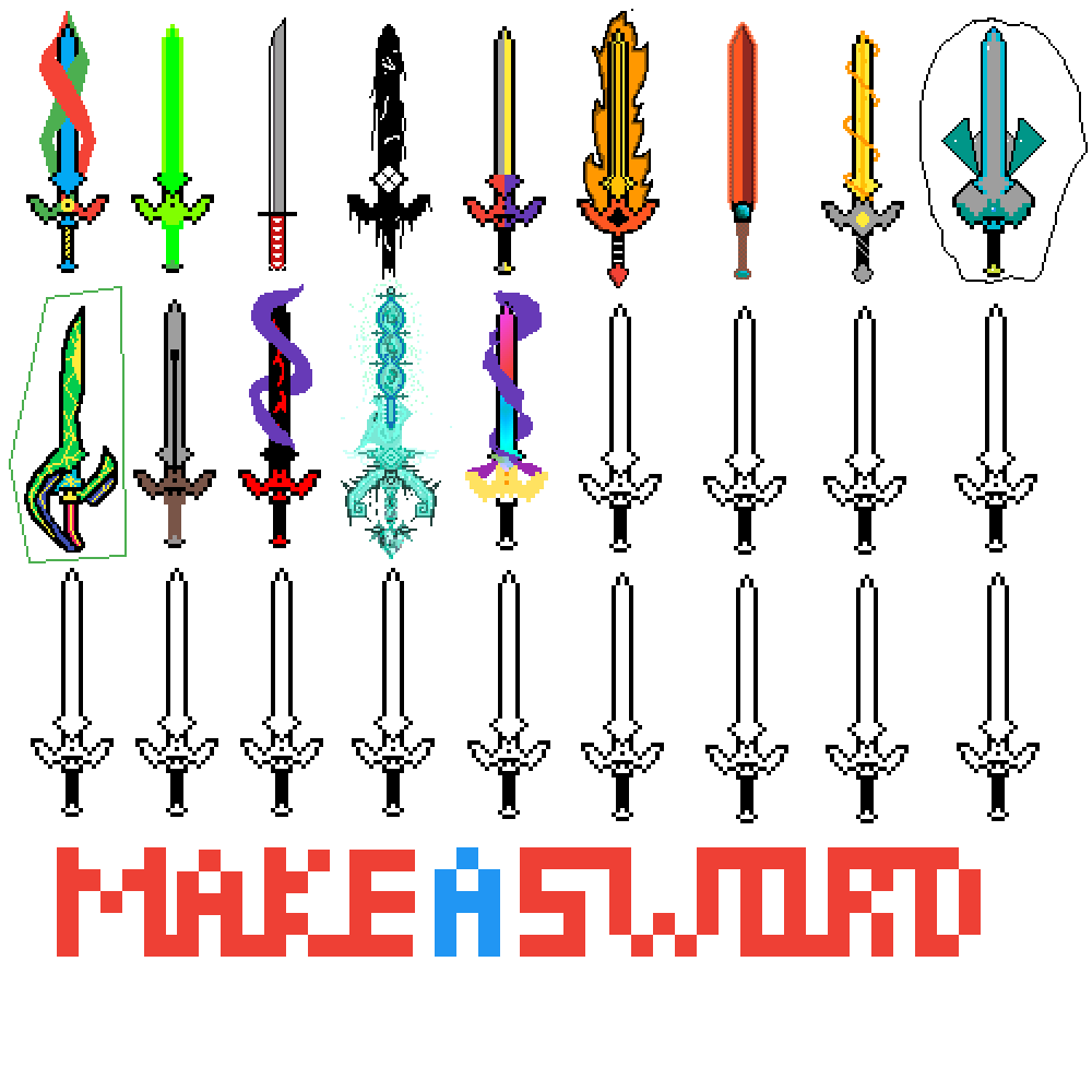 Make A Sword - Sword (1000x1000), Png Download