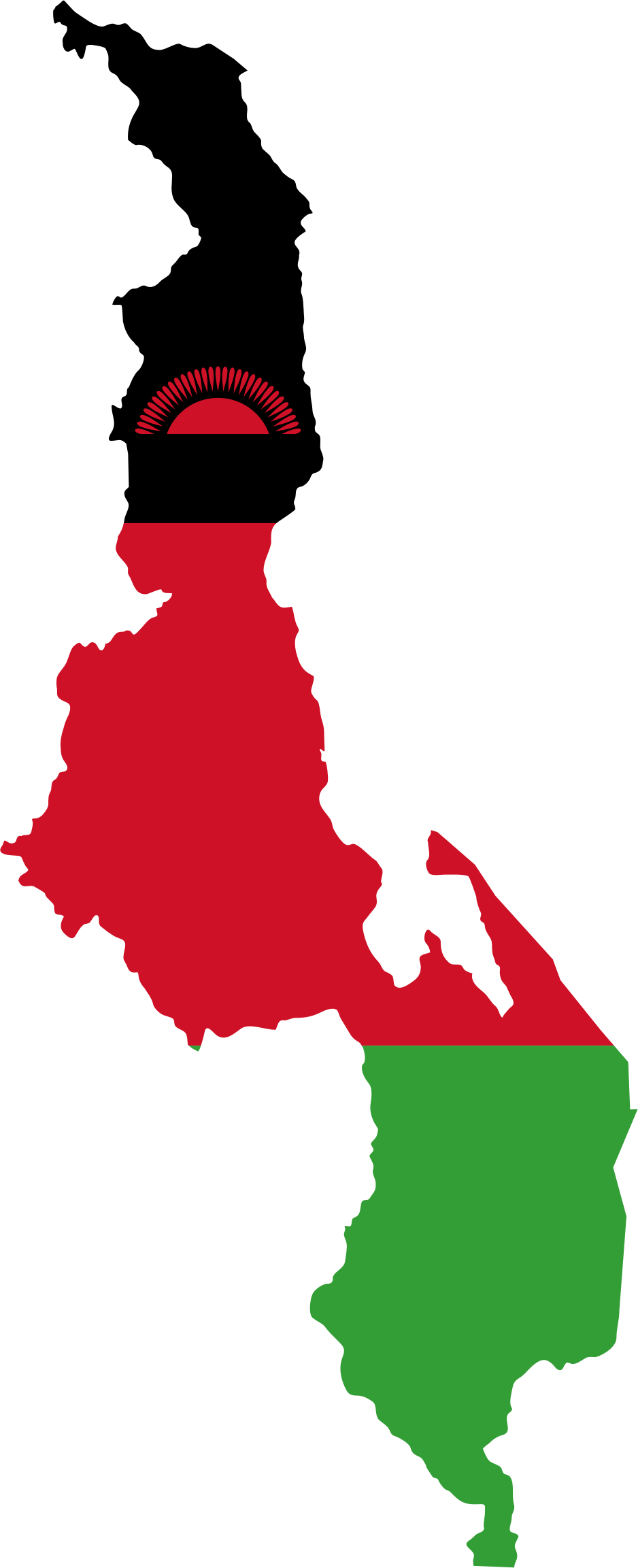 This Free Icons Png Design Of Malawi Flag Map (938x2305), Png Download