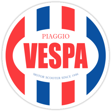 "vespa Vintage" Stickers By Madeofthoughts Redbubble - Respect The Stache (375x360), Png Download