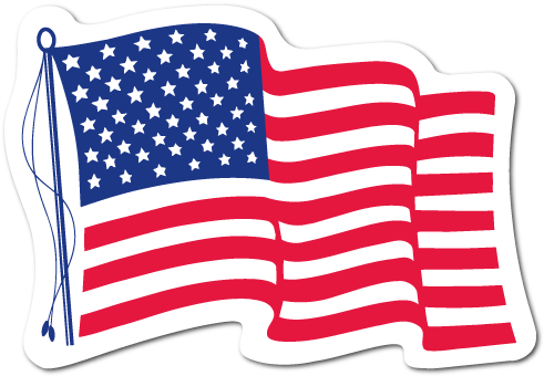 4" X - American Sticker Png (500x500), Png Download