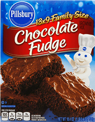 Food & Cooking - Pillsbury Brownie Mix (400x400), Png Download