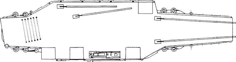 Forrestal-class Aircraft Carrier Deck Plan 1962 - 空母 フォレスタ ル 級 (799x210), Png Download