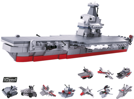 Sluban Army Aircraft Carrier 10 Into 1 Gift Box Packing - Sluban Army (500x343), Png Download
