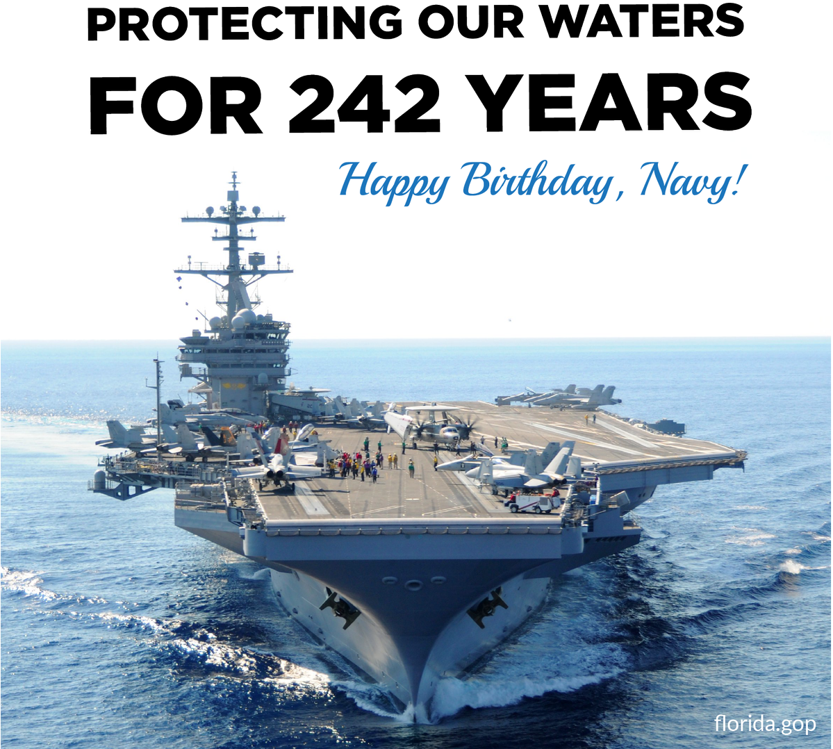 Florida Gop On Twitter - Construction Of The Uss George H W Bush Dvd (1200x1200), Png Download