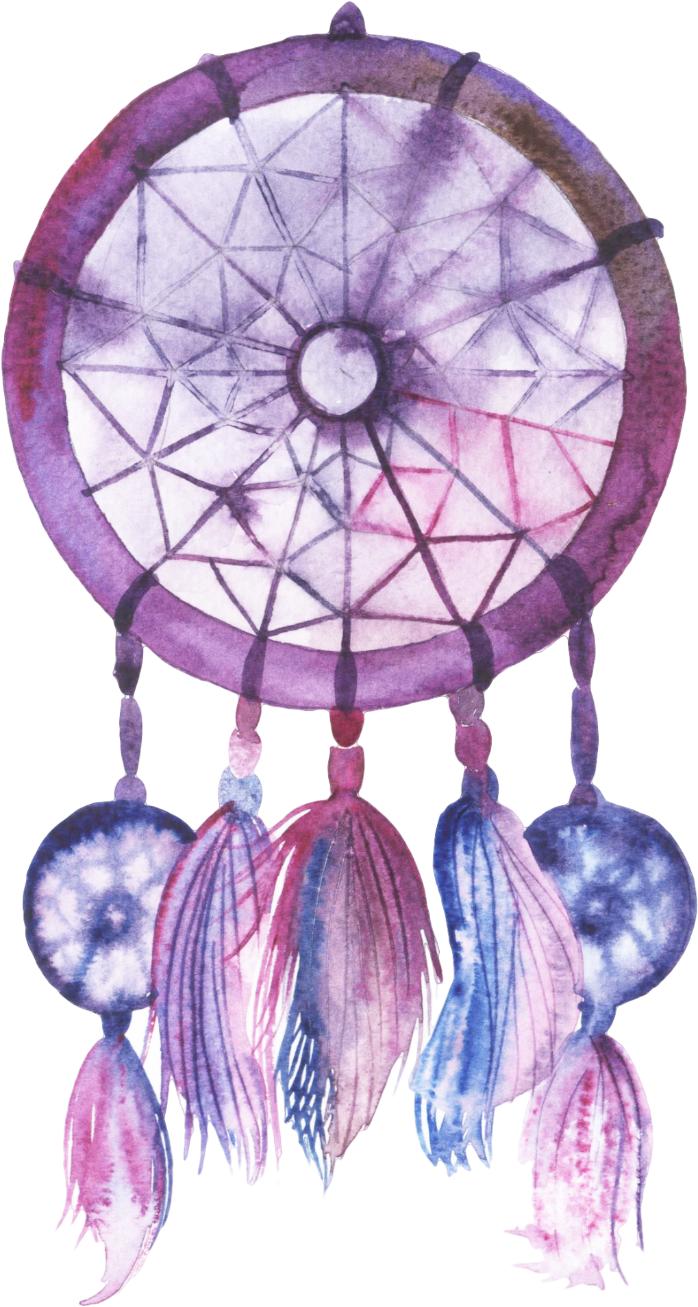 Purple Clipart Dream Catcher - Purple Dream Catcher Png (1149x2031), Png Download