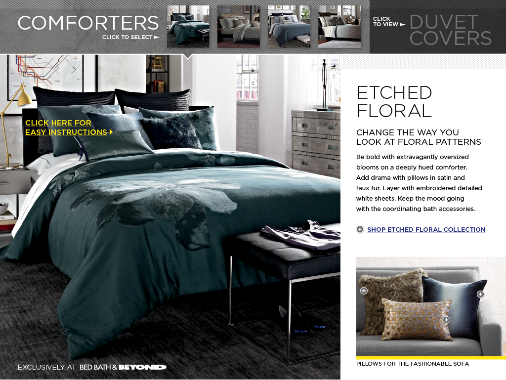 Kenneth Cole Reaction Home Etched Floral Standard Pillow (1024x769), Png Download