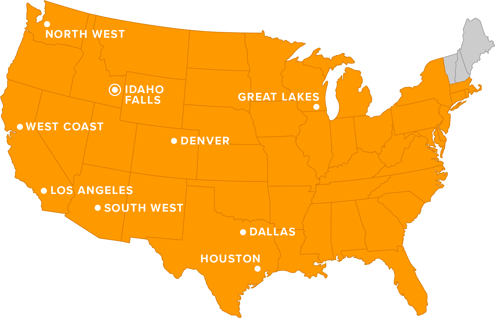 Map Showing Vivint Smart Home Retailer Zones - Coloma Ca On Map (1651x1276), Png Download