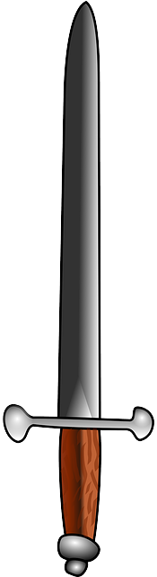 Old, Simple, Grey, Sword, Weapon, Fencing, Weapons - Simple Sword Drawing (320x640), Png Download
