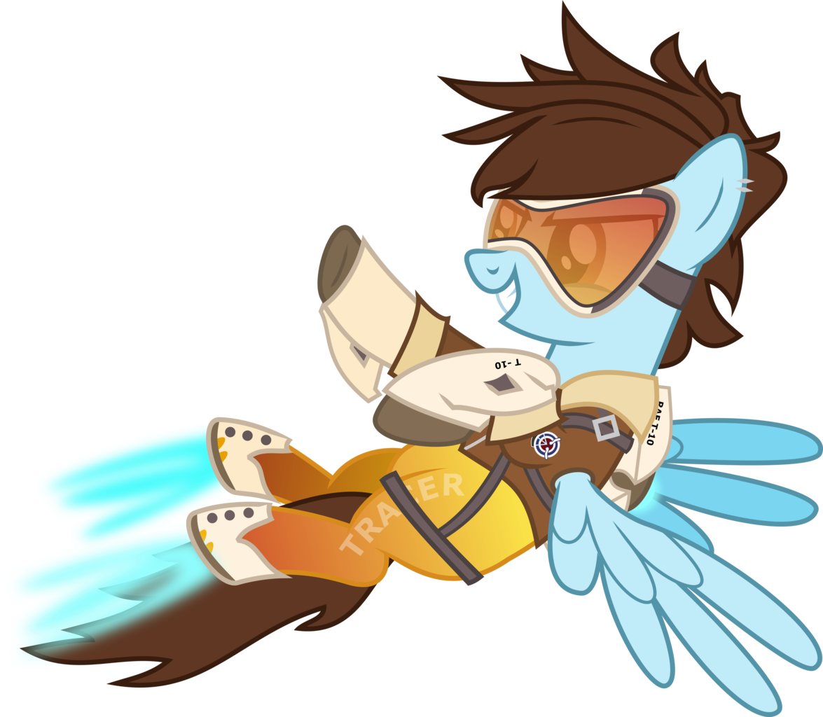Ruinedomega, Clothes, Overwatch, Pegasus, Ponified, - Tracer (1175x1024), Png Download