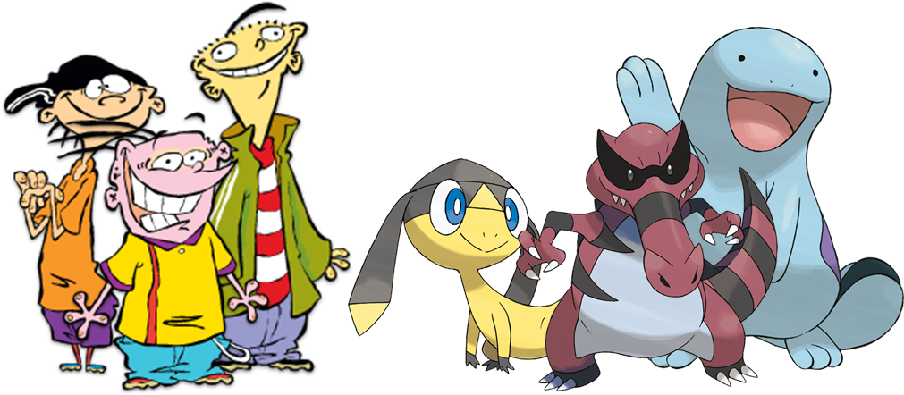 Ed, Edd, And Eddy Pokemon - Ed Edd E Eddy (1040x467), Png Download