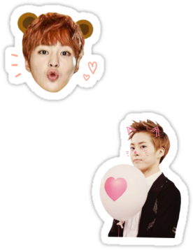 Shop From Unique Exo Xiumin Stickers On Redbubble - Exo Xiumin Sticker (375x360), Png Download