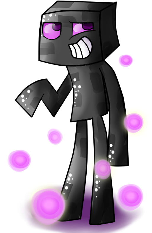 Download Enderman Drawing Minecraft Character Vector Black And - Enderman D...