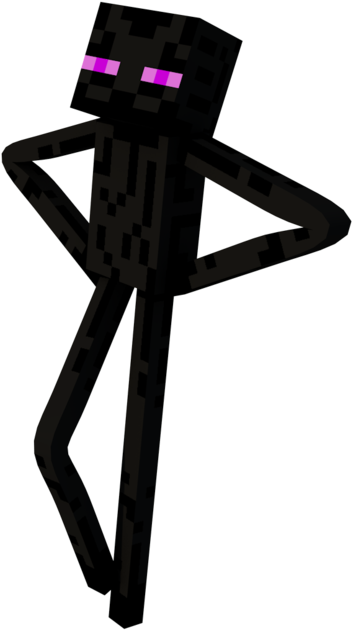 Enderman Png - Enderman Minecraft 3d Png (1191x670), Png Download