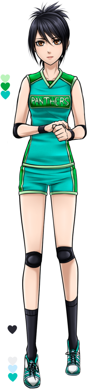Athletic Girl - Anime Girl Volleyball Player (596x1341), Png Download