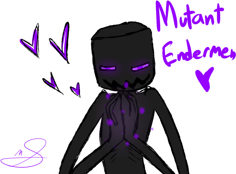 Enderman Drawing Badass - Illustration (1024x768), Png Download