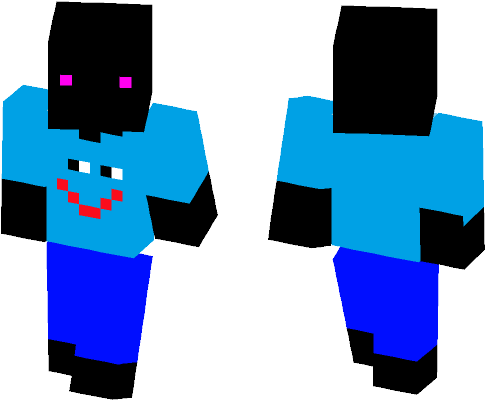 Enderman In Clothes - Minecraft Detroit Become Human Skin (584x497), Png Download