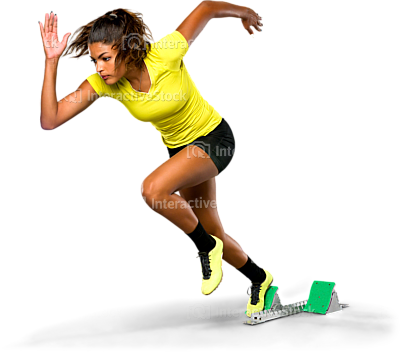 Grains - Running Female Athlete Png (400x352), Png Download