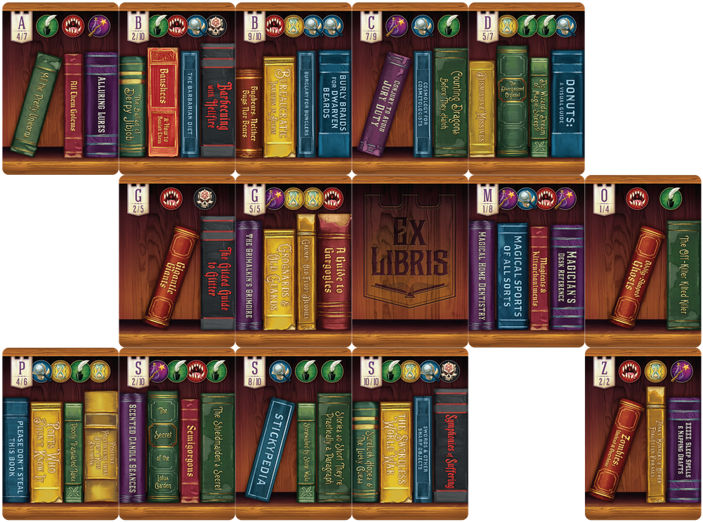 Librarian Free Bookshelve Huge Freebie Download - Ex Libris Board Game Cards (1024x767), Png Download