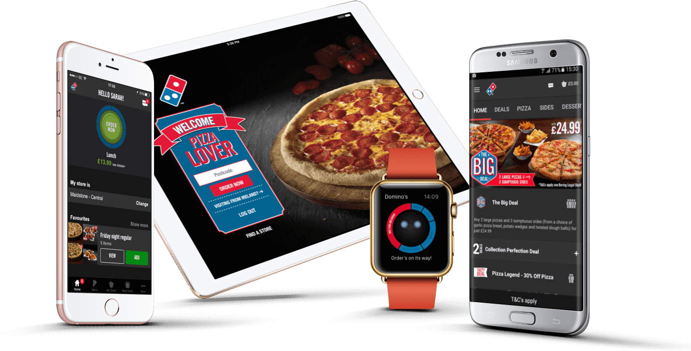 Customers Who Shop Online Have A Higher Rate Of Conversion, - Domino's Pizza Technology (1392x704), Png Download