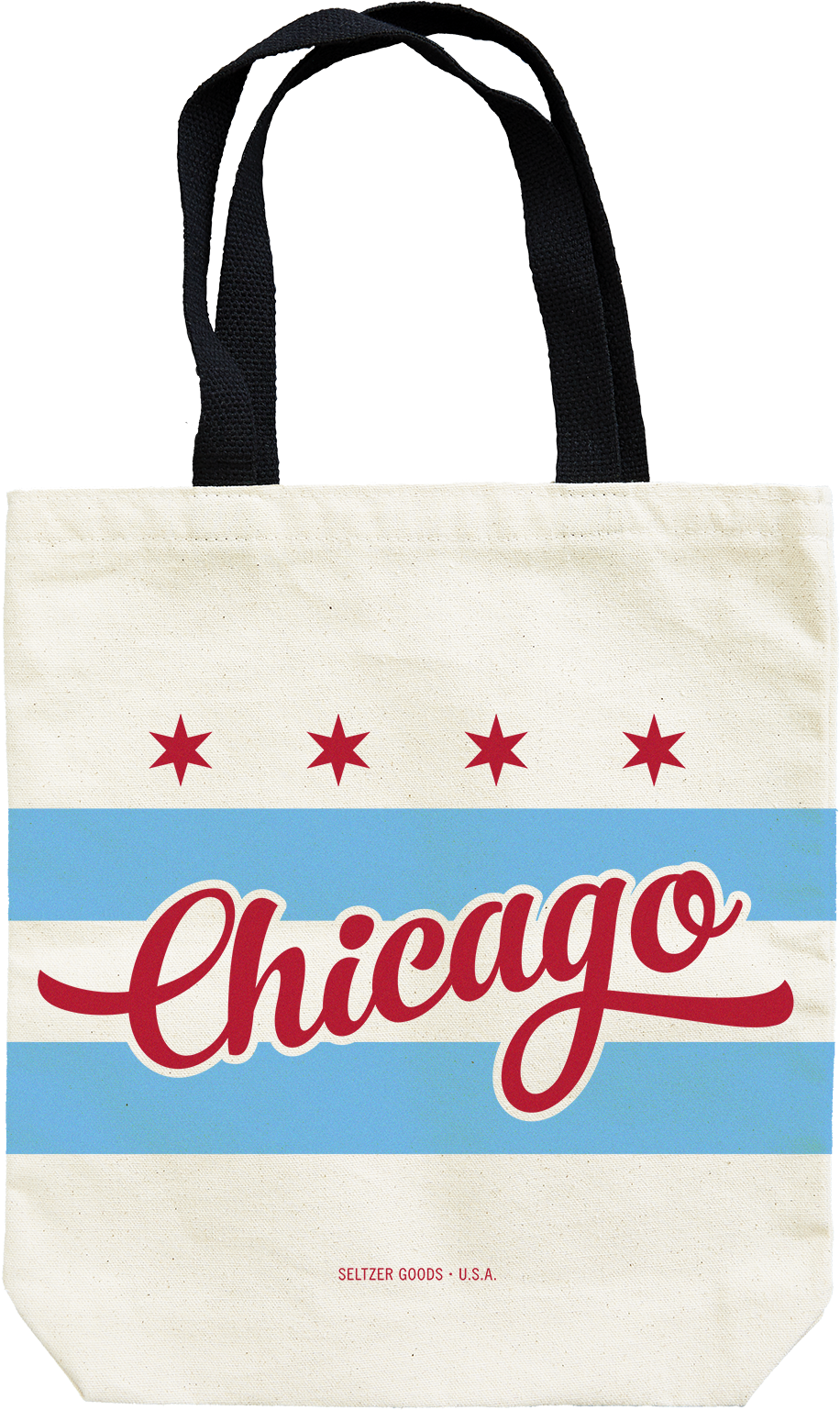 Chicago Flag Tote - Press On French Press Tote Bag (1125x1800), Png Download