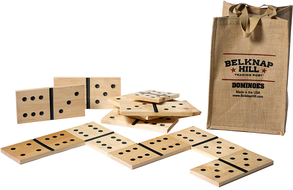 Belknap Hill Trading Post Giant Wood Dominoes With - Giant Wooden Dominoes (1000x657), Png Download