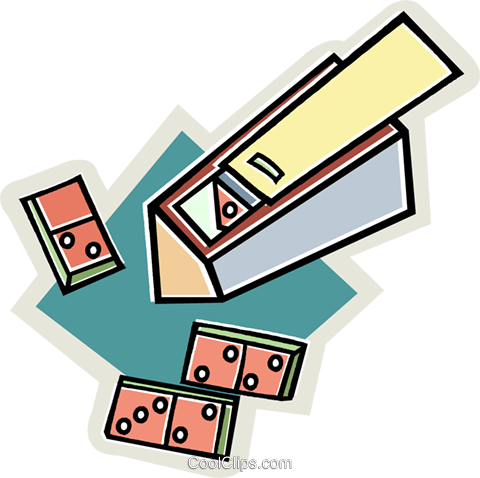 Box Of Dominoes Royalty Free Vector Clip Art Illustration (480x478), Png Download