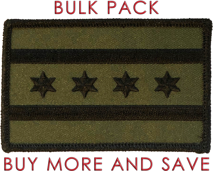 City Of Chicago Flag Patch - Chicago (720x595), Png Download
