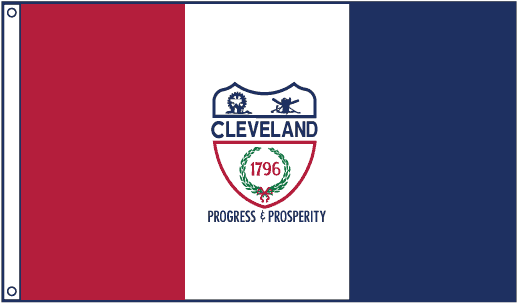 Cleveland City Flag - Cleveland Ohio Flag (520x416), Png Download