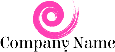 Pink Paint Swirl Logo - Graphic Design (400x400), Png Download