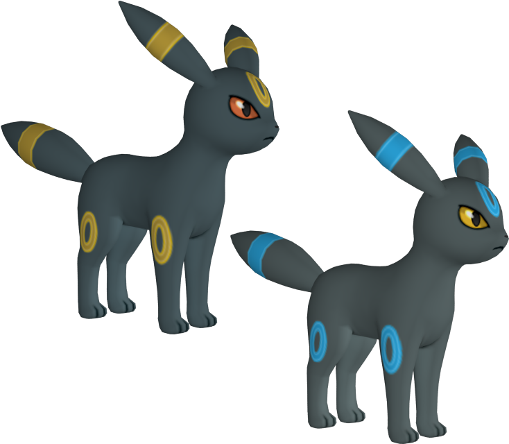 Download Zip Archive - Umbreon Pokemon Model (750x650), Png Download