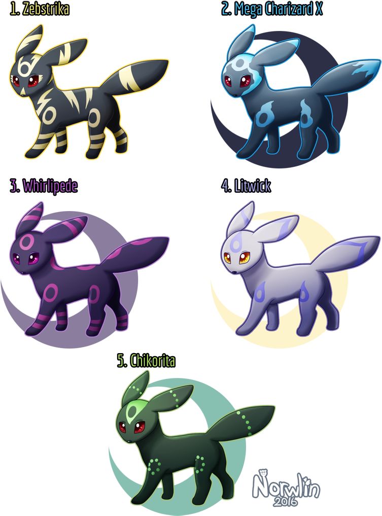 “here Is Some Umbreon Variants I Made - Umbreon Variations (800x1081), Png Download