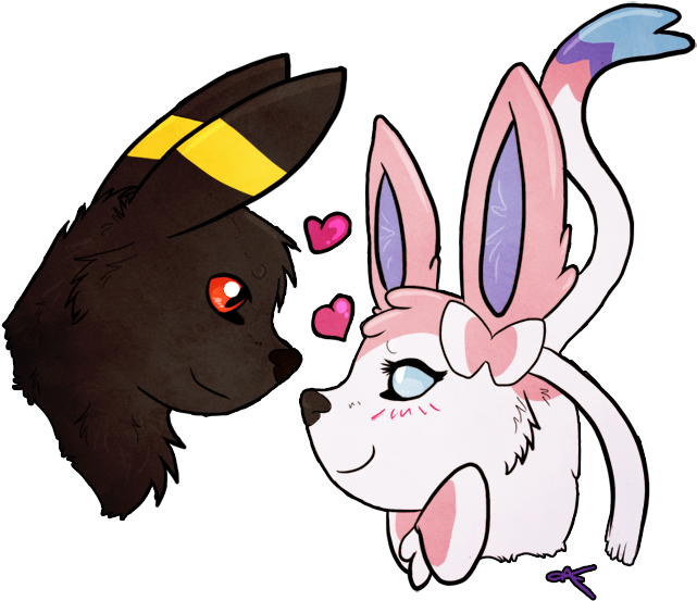 Clipart Library Library Bildresultat F - Sylveon And Umbreon Love (650x571), Png Download