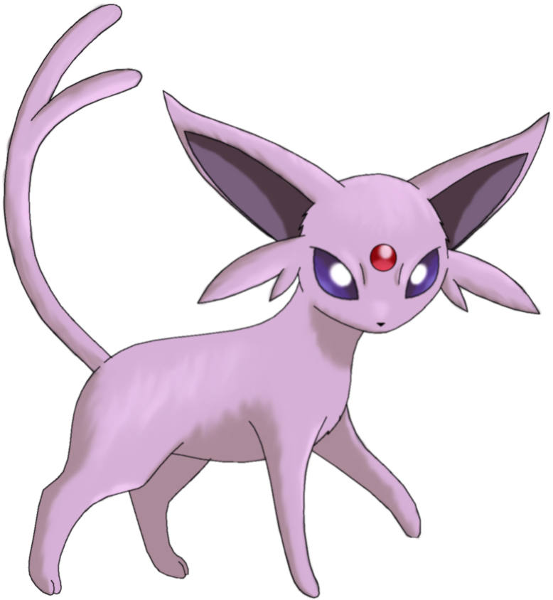 Shiny Espeon Png - Purple Pokemon Evee (800x876), Png Download
