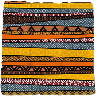 African Tribal Pattern Mix Tufted Chair Cushion $40 - African Tribal Pattern Mix Shower Curtain (350x350), Png Download