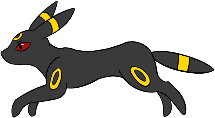 Umbreon Running - Pokemon Gif Png Umbreon (900x700), Png Download