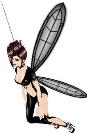 Dark Fairy In Flight By Taenamyr - Flying Fairy Animation Transparency (500x500), Png Download