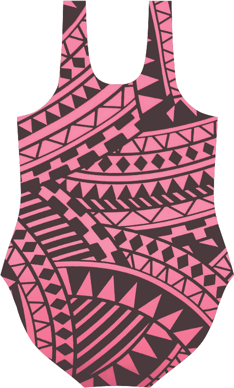 Aztec Tribal Pattern Vest One Piece Swimsuit - Tribal Wallpaper Pink (1000x1000), Png Download