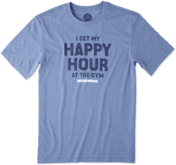 Men's Happy Hour At The Gym Cool - Life Is Good (570x570), Png Download