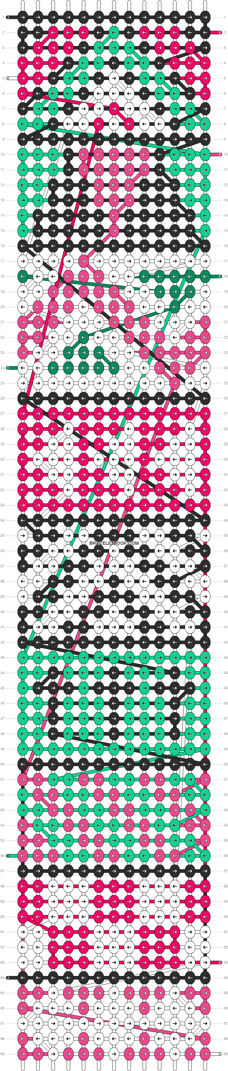 Aztec Tribal Friendship Bracelet Pattern Number - Okay Okay Friendship Bracelet Pattern (792x3660), Png Download