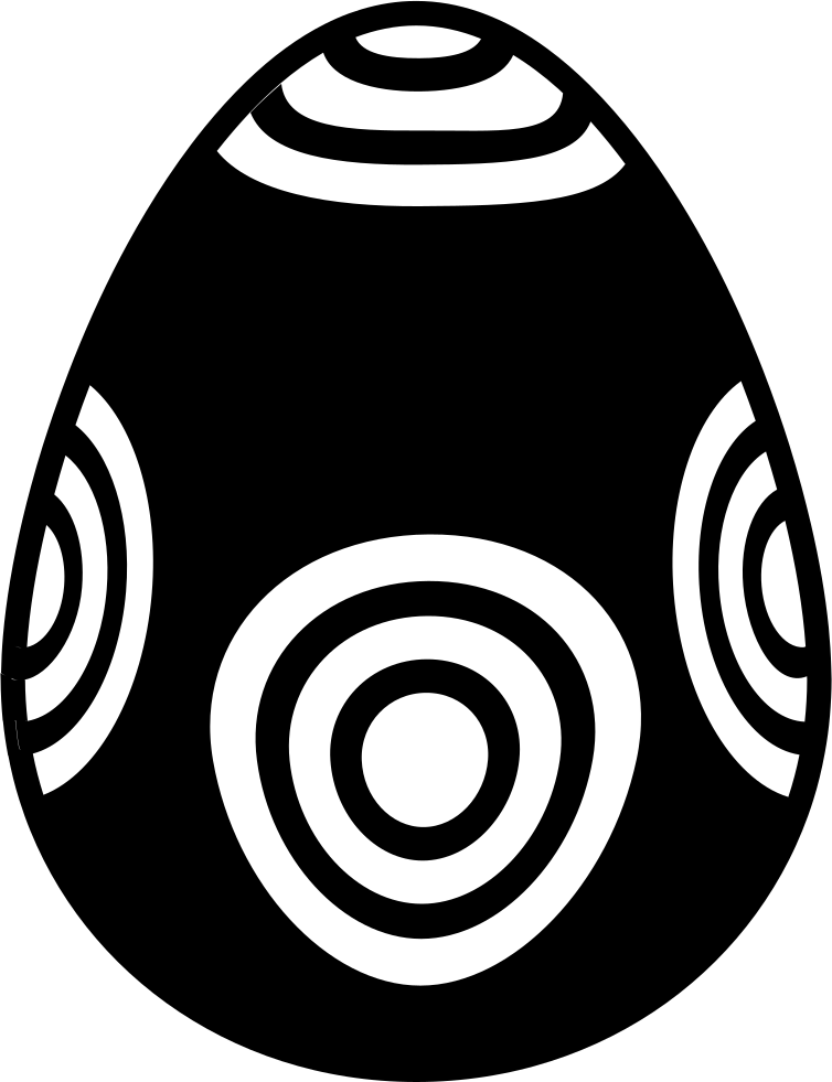 Easter Egg Design Of Concentric Circles Pattern Comments - Easter Egg (754x981), Png Download