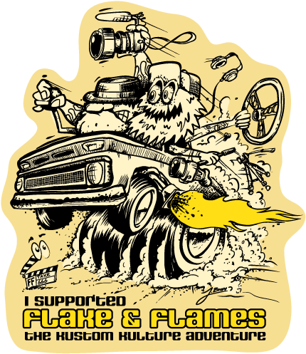 Flake & Flames Support Sticker - Illustration (474x535), Png Download