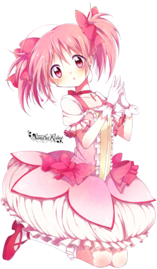 Anime, Overlay, And Png Image - Puella Magi Madoka Magica (500x664), Png Download