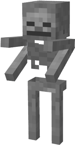 Minecraft Skeleton Clipart - Chair (388x560), Png Download