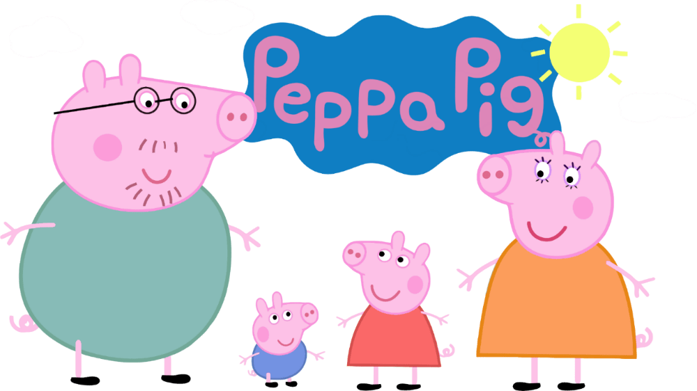 Peppa Pig - Peppa Pig Family Gif (1000x562), Png Download