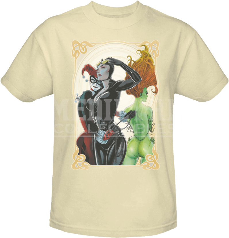 Download Gotham City Sirens 4 Tshirt Gotham City Sirens T Shirt PNG Image with No Background