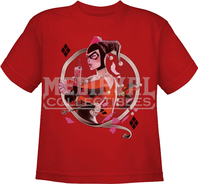 Gotham City Siren Harley Quinn Kids T-shirt - Harley Quinn Dc Comics T Shirt & Exclusive Stickers (834x834), Png Download